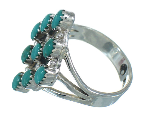 Turquoise Silver Southwestern Ring Size 5-3/4 YX86765
